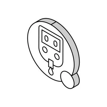 Thyroid function tests health check isometric icon vector illustration Stock Illustration