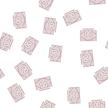 Thyroid gland diagnostic glyph vector seamless pattern Stock Illustration