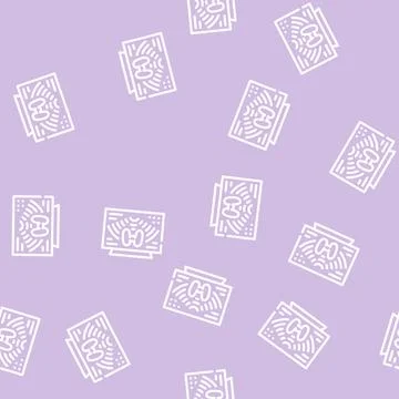 Thyroid gland diagnostic line vector seamless pattern Illustrazione stock