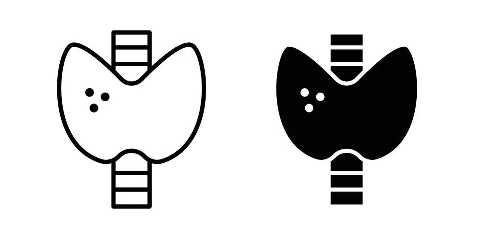 Thyroid gland icon design. Simple Vector illustrations.. Stock Illustration