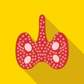 Thyroid gland icon, flat style イラスト素材
