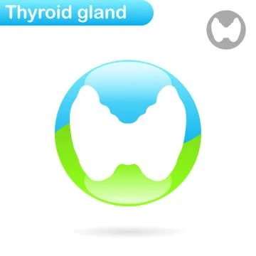 Thyroid gland icon Stock Illustration