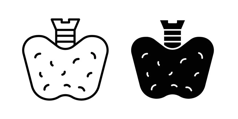 Thyroid gland icon set. Vector EPS 10 Stock Illustration
