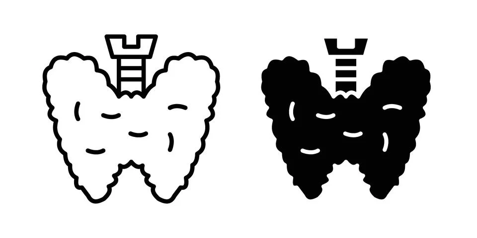 Thyroid gland icon vector design. EPS10 Stock Illustration