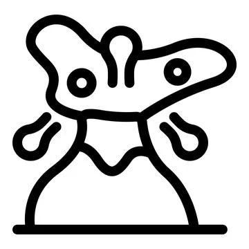 Thyroid gland producing hormones icon outline style Stock Illustration