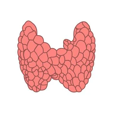 Thyroid icon flat Ilustración de archivo
