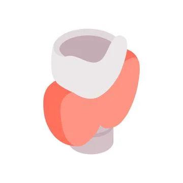 Thyroid isometric 3d icon Illustrazione stock