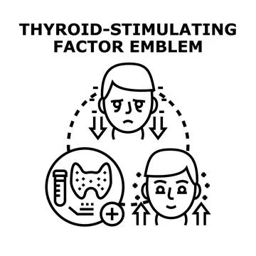 Thyroid stimulating factor hormone medical concept Stock Illustration