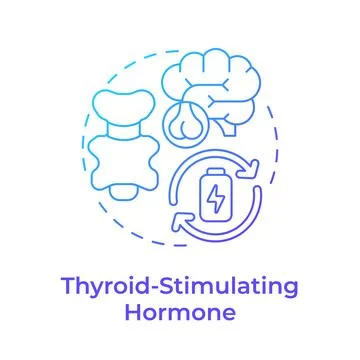 Thyroid stimulating hormone blue gradient concept icon Stock-Illustration