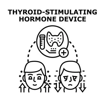 Thyroid stimulating hormone testing and health regulation イラスト素材