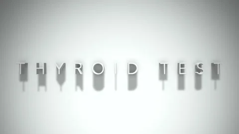 Thyroid test 3D title animation white text on a white background Stock Footage 299822866