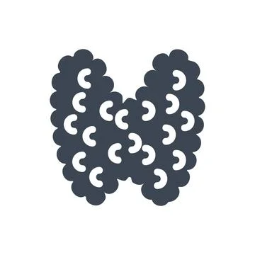 Thyroid Vector Glyph Icons Illustrazione stock