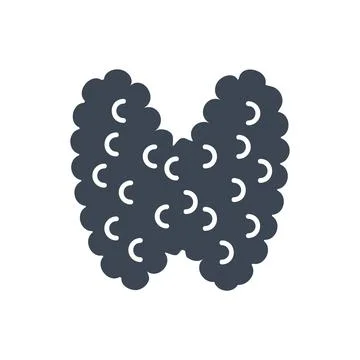 Thyroid Vector Glyph Icons Stock Illustration