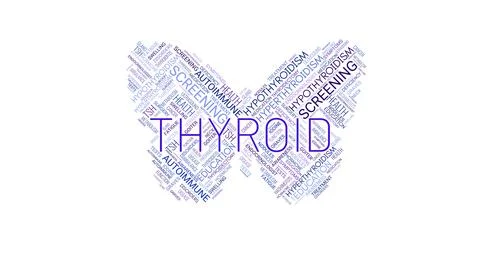 Thyroid word cloud Stock Illustration