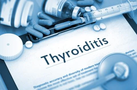 Thyroiditis Diagnosis. Medical Concept Stock Illustration