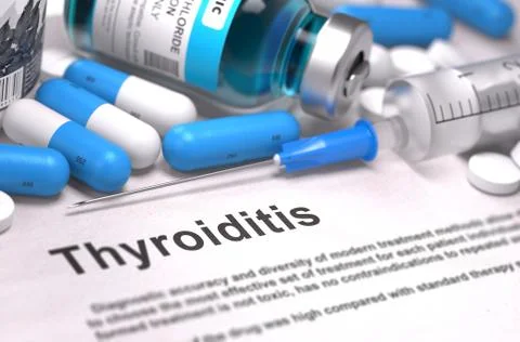 Thyroiditis Diagnosis. Medical Concept Stock Illustration