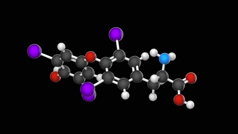 Thyroxine (T4). Seamless loop. RGB + Alpha (Transparent) channel Stock Footage 154734598
