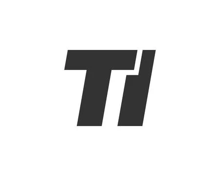 TI Techno Editable Font Logo For Corporate Branding. Bold, Futuristic Desig.. Stock Illustration