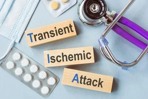 TIA or Transient Ischemic Attack Medical Concept Displayed on Wooden Blocks W Stock Photos