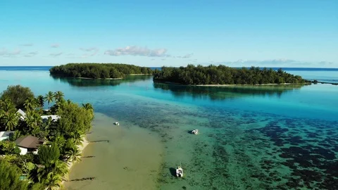 Tiahura, Moorea,French Polynesia Stock Footage 91409006
