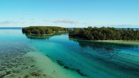 Tiahura, Moorea,French Polynesia Stock Footage 91409142