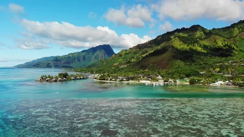 Tiahura, Moorea,French Polynesia Stock Footage 91409360