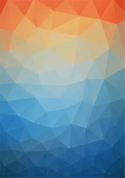 Tial orange polygonal background for web design Stock Illustration