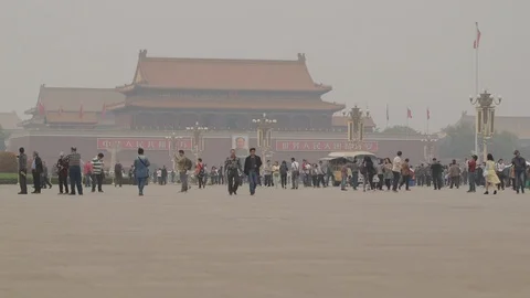 Tian An Men Square Stock Footage 100153115