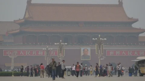 Tian An Men Square Stock Footage 100155765