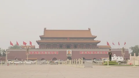 Tian An Men Square Video stock 100155942
