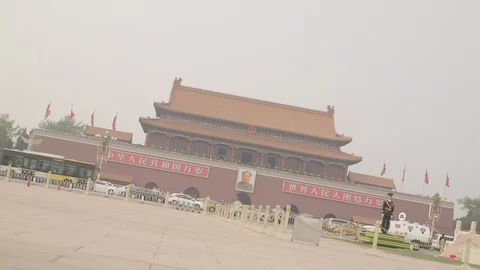 Tian An Men Square Stock Footage 100156263