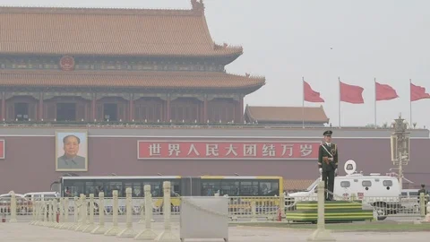 Tian An Men Square Stock Footage 100156744