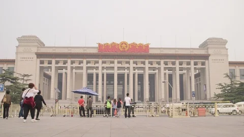Tian An Men Square. Guard- Stock Footage 100156297
