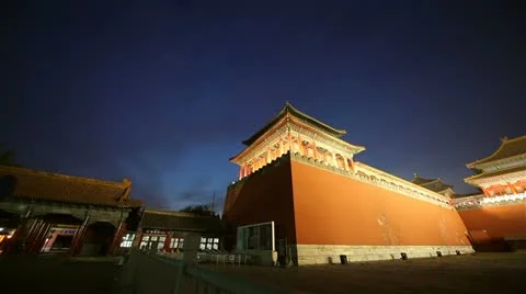 Tiananmen Gate. Timelapse Stock Footage 12280877