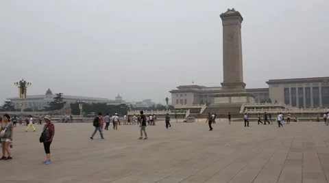 Tiananmen Square in Beijing Stock Footage 57403143