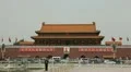 Tiananmen Square in center of Beijing, China, Gate to Forbidden City HD Footage