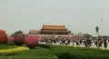 Tiananmen Square in center of Beijing, China, Gate to Forbidden City HD Footage