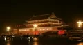 Tiananmen Square in center of Beijing, China, Gate to Forbidden City, by night HD Footage