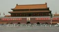 Tiananmen Square in center of Beijing, China, Gate to Forbidden City HD Footage