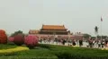 Tiananmen Square in center of Beijing, China, Gate to Forbidden City HD Footage
