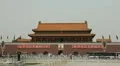 Tiananmen Square in center of Beijing, China, Gate to Forbidden City HD Footage