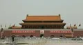 Tiananmen Square in center of Beijing, China, Gate to Forbidden City HD Footage