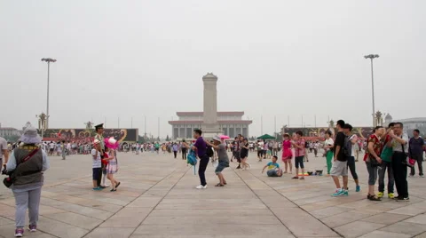 Tiananmen Square at daytime HD. Stock Footage 40422020