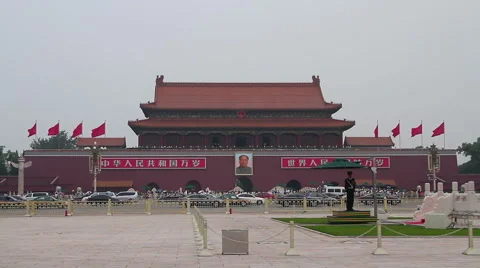 Tiananmen square at daytime HD. Видео 40465097