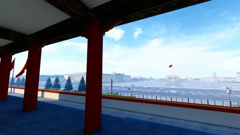 Tiananmen Square Tower in Beijing Stock Footage 193987078
