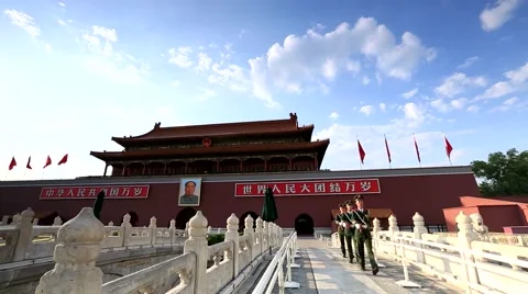 Tian'anmen,guard of honour Video stock 53203767