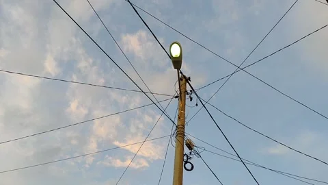 Tiang listrik Stock Footage 210458900