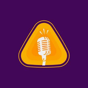 Tiangle Podcast Logo Stock Illustration