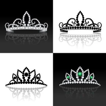 Tiara set isolated イラスト素材