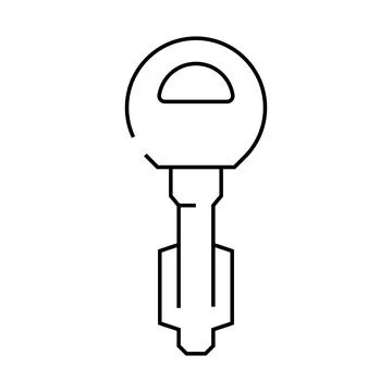 Tibble key line icon vector illustration Stock Illustration